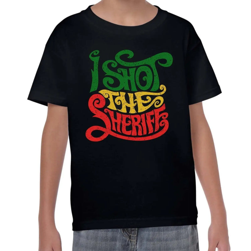 I Shot The Sheriff Reggae Kids T-Shirt 7-8