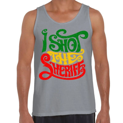 I Shot The Sheriff Reggae Men's Tank Vest Top XXL / Light Grey