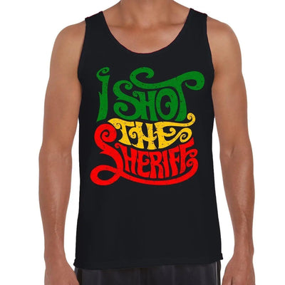 I Shot The Sheriff Reggae Men's Tank Vest Top XXL / Black