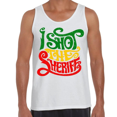 I Shot The Sheriff Reggae Men's Tank Vest Top XXL / White