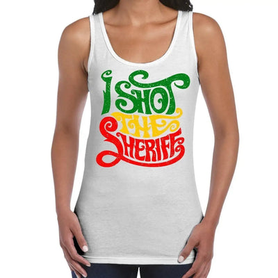 I Shot The Sheriff Reggae Women's Tank Vest Top XL / White