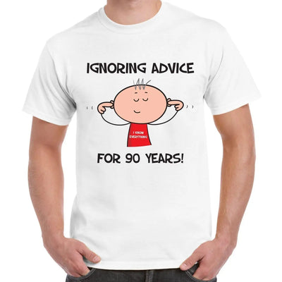 Ignoring Advice For 90 Years 90th Birthday Men's T-Shirt S