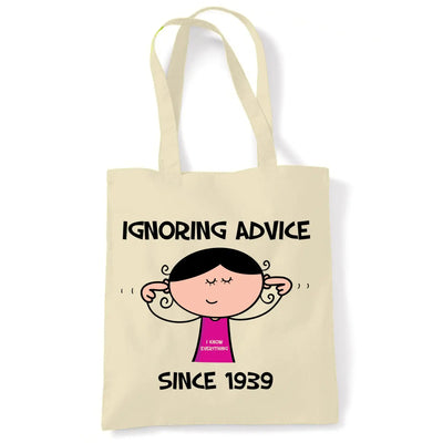 Ignoring Advice Since 1939 85th Birthday Tote Bag - Tote Bag