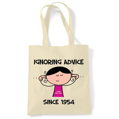 Ignoring Advice Since 1954 70th Birthday Tote Bag - Tote Bag