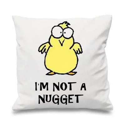 I'm Not A Nugget Vegetarian Cushion White