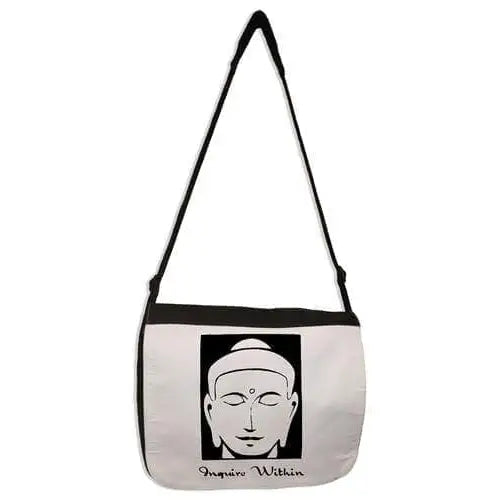 Inquire Within Buddhist Laptop Messenger Bag