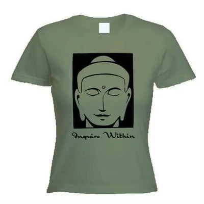 Inquire Within Women's T-Shirt L / Khaki