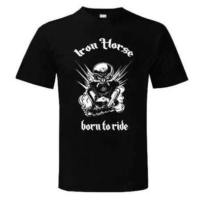 Iron Horse Born To Ride Mens T-Shirt