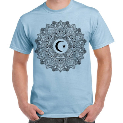 Islamic Crescent Mandala Large Print Men's T-Shirt