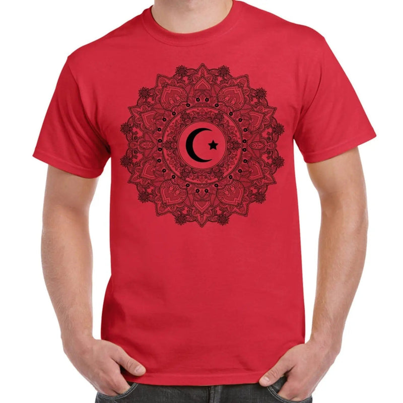 Islamic Crescent Mandala Large Print Men&