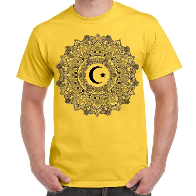 Islamic Crescent Mandala Large Print Men&