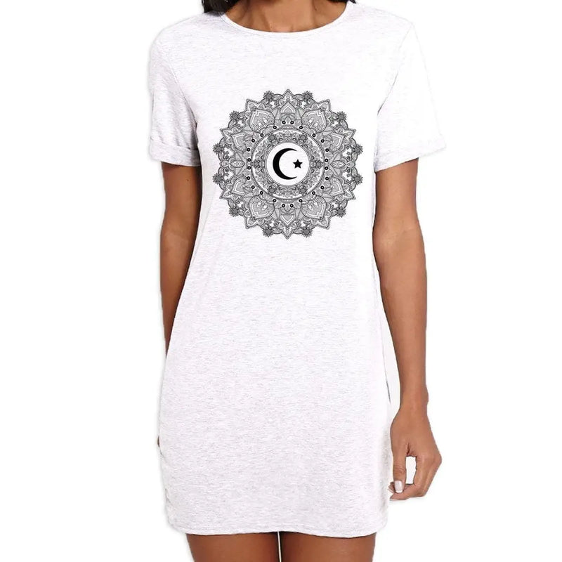 Islamic Crescent Mandala Large Print Women&