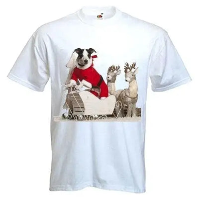 Jack Russell Santa Men's Christmas T-Shirt