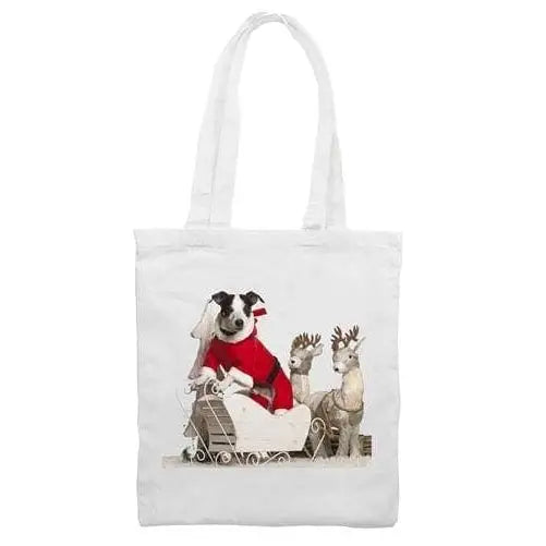 Jack Russell Santa Shoulder Bag