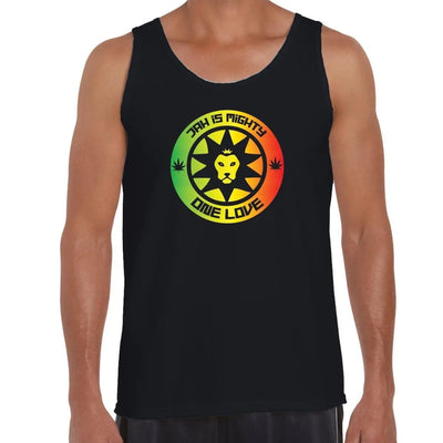 Jah Is Mighty Reggae Men's Tank Vest Top XXL / Black