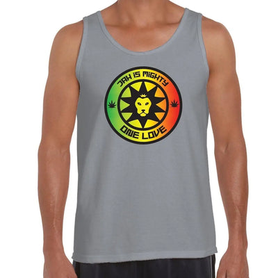 Jah Is Mighty Reggae Men's Tank Vest Top XXL / Light Grey