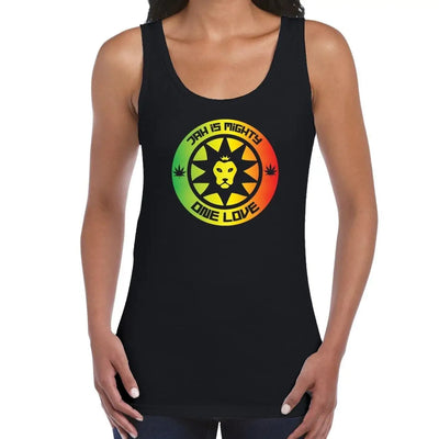 Jah Is Mighty Reggae Women's Tank Vest Top L / Black