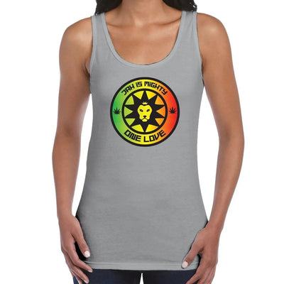Jah Is Mighty Reggae Women's Tank Vest Top XL / Light Grey
