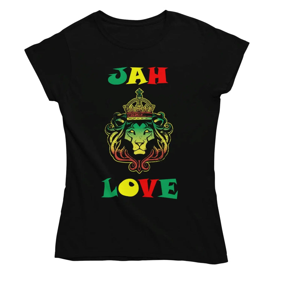T-shirt Femme Reggae Rastafari - Col En V, Motif Jamaïque Roots, Couleurs Vibrantes