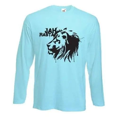 Jah Rasta Long Sleeve T-Shirt L / Light Blue