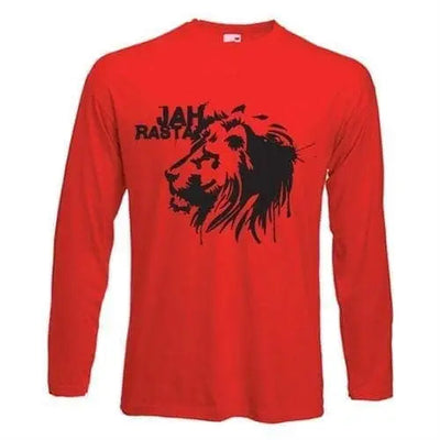 Jah Rasta Long Sleeve T-Shirt L / Red