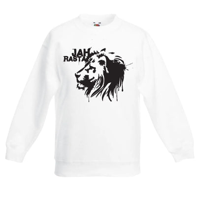 Jah Rasta Reggae Children's Toddler Kids Sweatshirt Jumper 3-4 / White