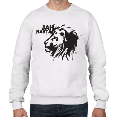 Jah Rasta Reggae Men's Sweatshirt Jumper M / White