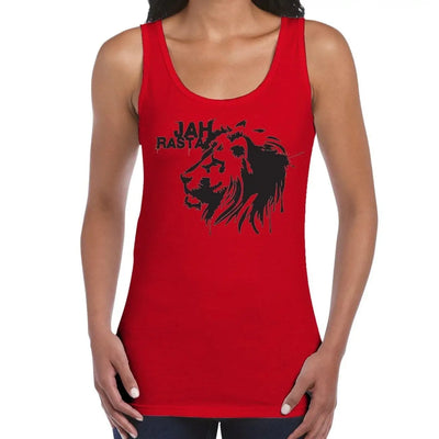 Jah Rasta Reggae Women's Tank Vest Top L / Red