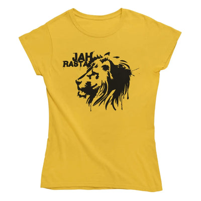 Jah Rasta Women’s T-Shirt - M / Yellow - Womens T-Shirt