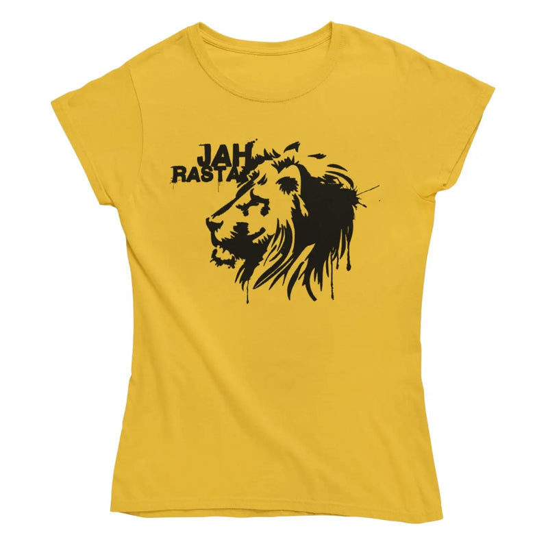 Jah Rasta Women’s T-Shirt - M / Yellow - Womens T-Shirt
