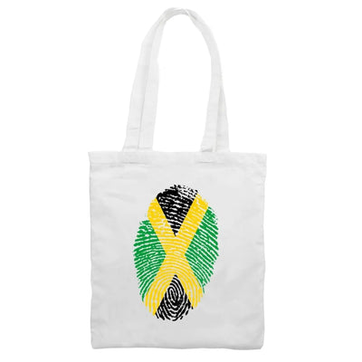 Jamaican Flag Finger Print 46 x46 cm Sofa Cushion White