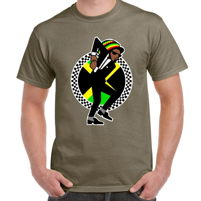 Jamaican Rasta Ska Logo Rude Boy Men&