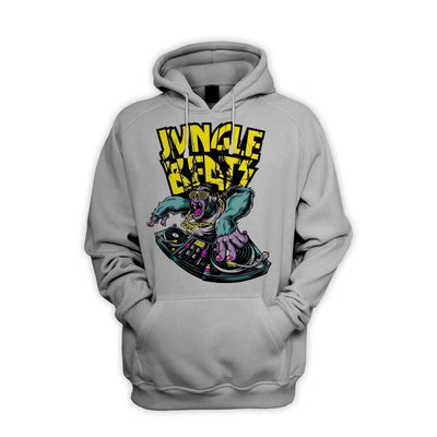 Jungle Beats Junglist DJ Men's Pouch Pocket Hoodie Hooded Sweatshirt XXL / Light Grey