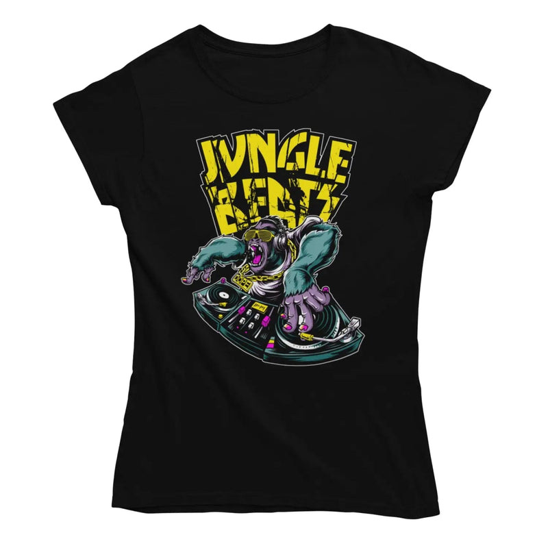 Jungle Beats Junglist DJ Women’s T-Shirt - S / Black -