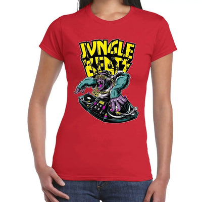 Jungle Beats Junglist DJ Women's T-Shirt S / Red