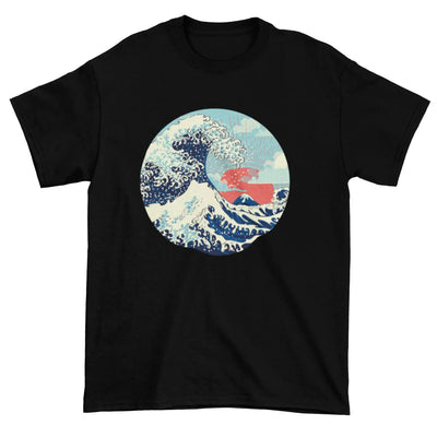 Katsushika Hokusai The Great Wave Off Kanagawa Circle Mens T