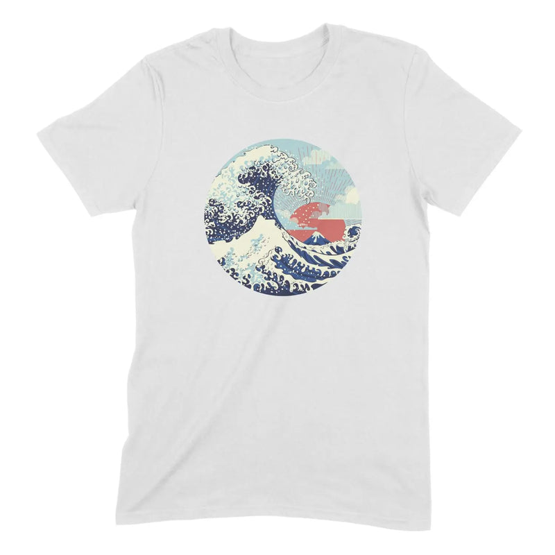 Katsushika Hokusai The Great Wave Off Kanagawa Circle Mens T