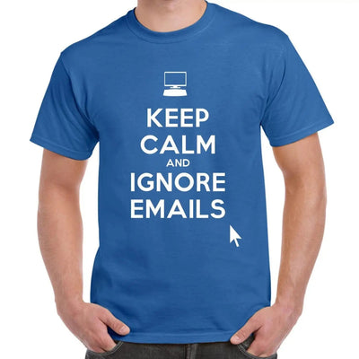 Keep Calm and Ignore Emails Men's T-Shirt S / Royal Blue