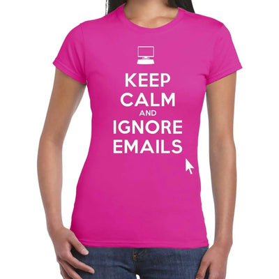Keep Calm and Ignore Emails Women's T-Shirt XL / Dark Pink