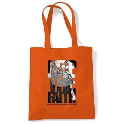 Keep The Faith Badges Northern Soul Shoulder Bag Orange