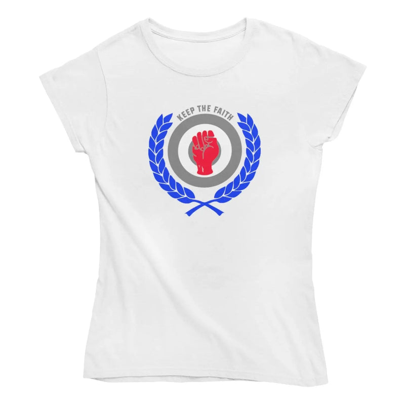 Keep The Faith Laurel Leaves Women’s T-Shirt - S / White -