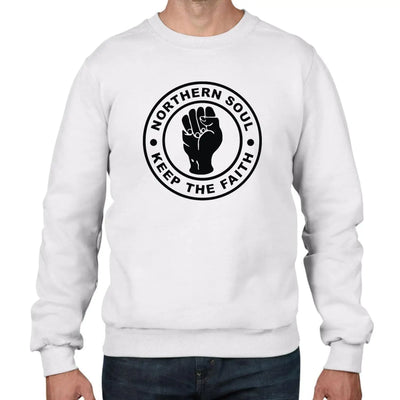 Keep The Faith Men's Sweatshirt Jumper S / White