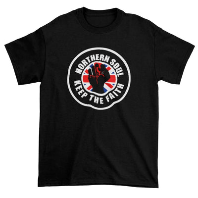 Keep The Faith Union Jack Scribble Men's T-Shirt L / Black