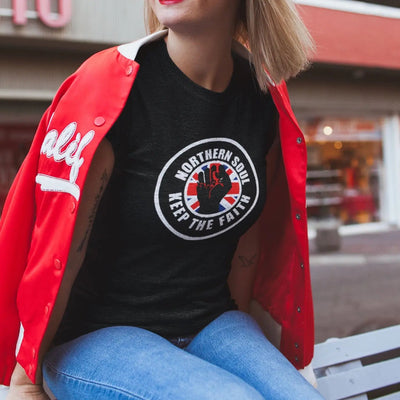 Keep The Faith Union Jack Scribble Women’s T-Shirt - Womens