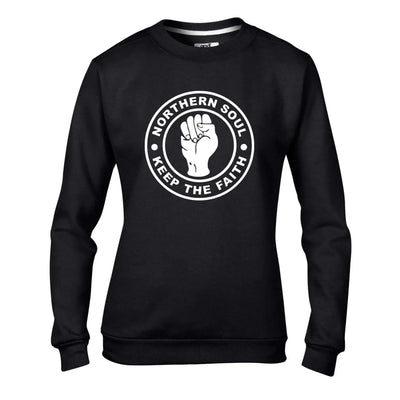 Keep The Faith Women's Sweatshirt Jumper M / Black