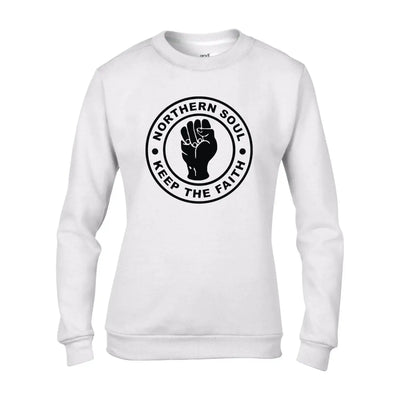 Keep The Faith Women's Sweatshirt Jumper M / White