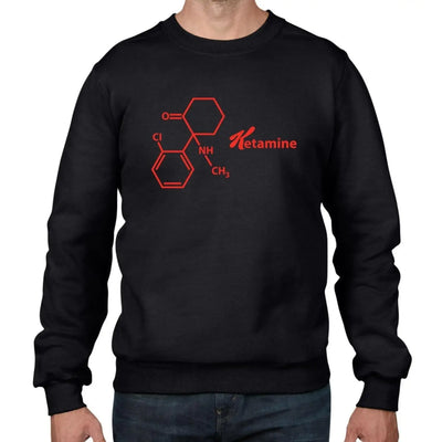Ketamine Chemical Formula Hipster Men's Sweatshirt Jumper XXL / Black