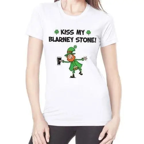 Kiss My Blarney Stone Leprechaun women&