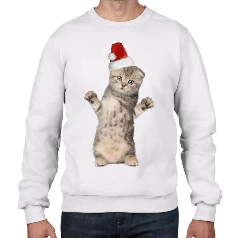 Kitten With Santa Claus Hat Christmas Men&