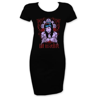 La Muerte Short Sleeve T-Shirt Dress